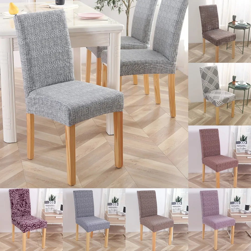 

Dinning Chair Cover Stretch Elastic Printing Office Slipcovers Chair Seat Covers For Dining Room Kitchen Wedding Banquet Hotel L