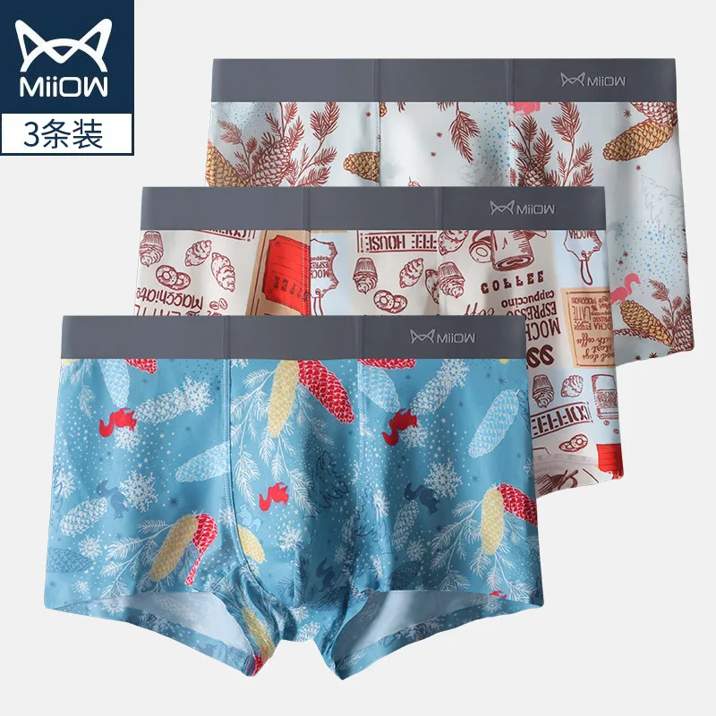 

Mens Underwear Boxers Fashion printed Men Underpants Boxer Shorts Modal Male Panties Pouch Sheath Underpants vetement homme 3pcs