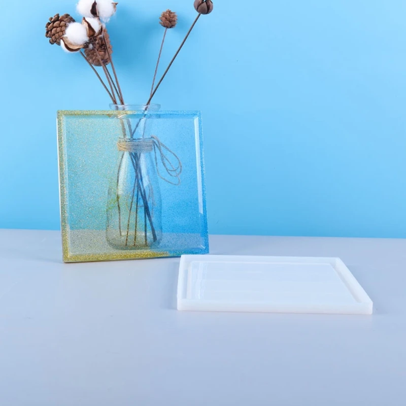 

DIY Crafts Decor Cup Mat Crystal Epoxy Resin Mold Tray Coaster Silicone Mould null