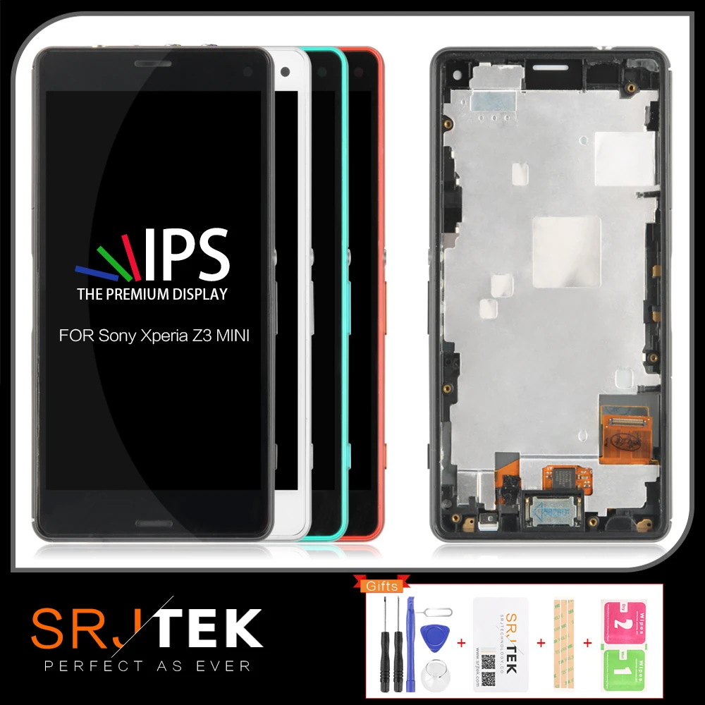 4.6 INCH For SONY Xperia Z3 Compact Display Tested LCD Touch Screen with Frame Mini D5803 D5833 | Мобильные телефоны и