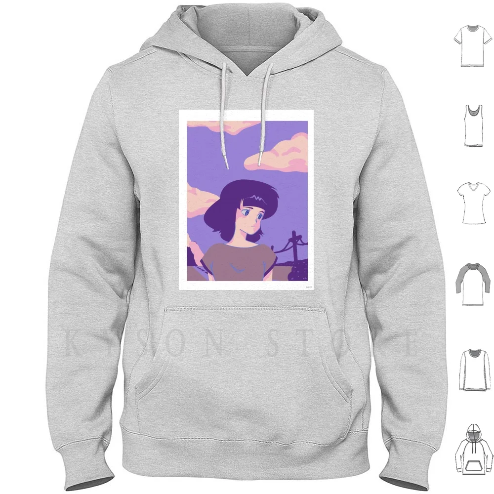 

Аниме Толстовка с длинным рукавом в стиле 80-х