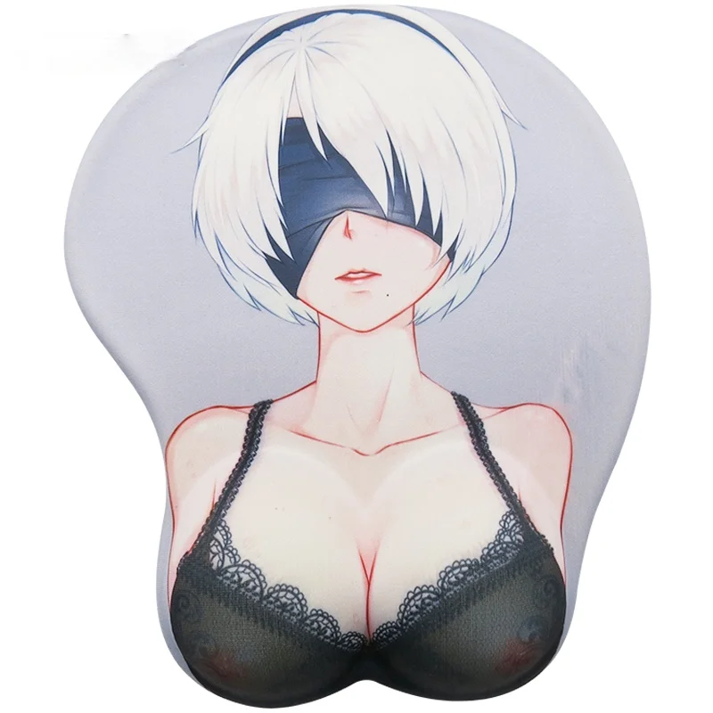 

Mouse pad three-dimensional 3d chest Japanese style two-dimensional cartoon animation silicone protective oversized wrist brace