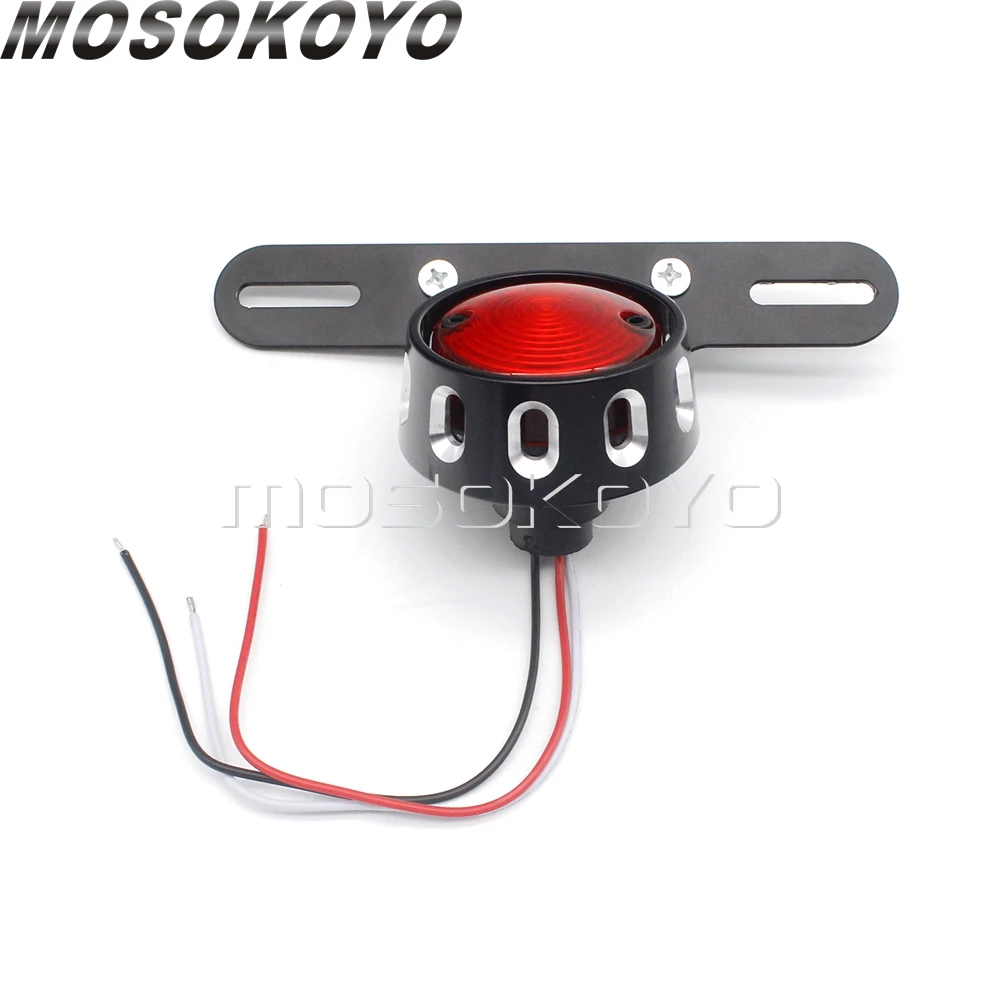 Светодиодные задние фонари мотоцикла для Harley Chopper Bobber Cafe Racer Мотоцикл тормозной стоп-сигнал заднего света с держателем.