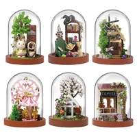 diy doll house with furniture wooden dollhouse children adult miniature construction model building kits doll house toy