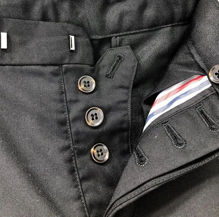 

2021 Fashion TB THOM Brand Men Slim Casual Suit Pants Business Black Spring And Autumn Cotton Formal Trousers