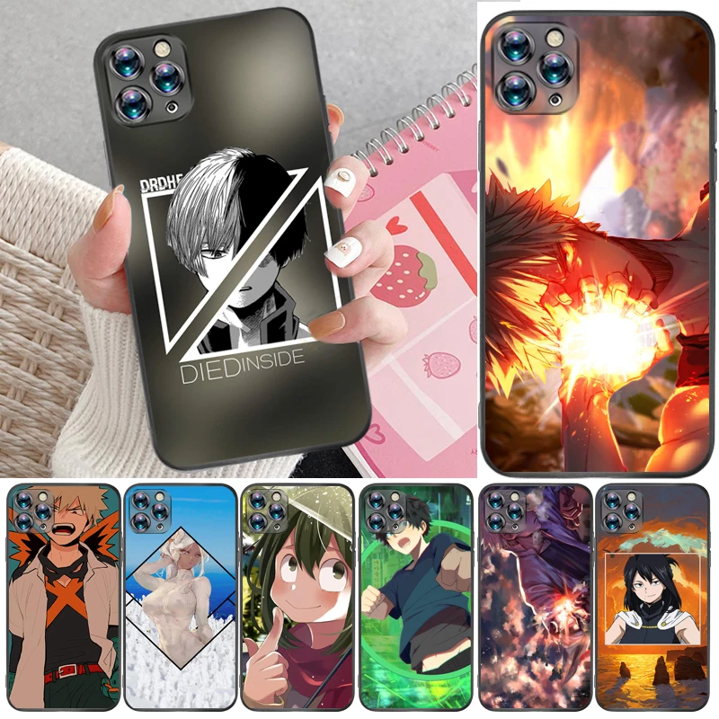 

My Hero Academia Tomura Boku Bakugou Katsuki Todoroki Shouto Dabi Shigaraki Phone Case For iPhone 11 Pro Max Carcasa Back Cover