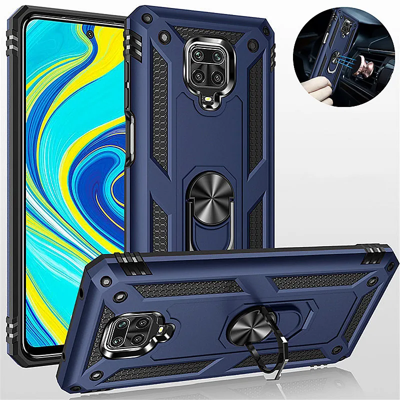 Роскошный противоударный чехол бампер для Xiaomi Redmi Note 9s 9 S Pro max 10X с металлическим