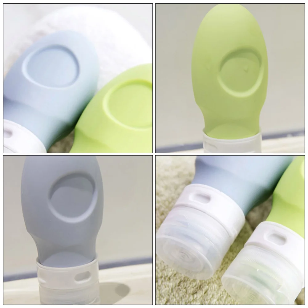 

4Pcs Silicone Travel Bottles Refillable Travel Accessories Toiletries Containers