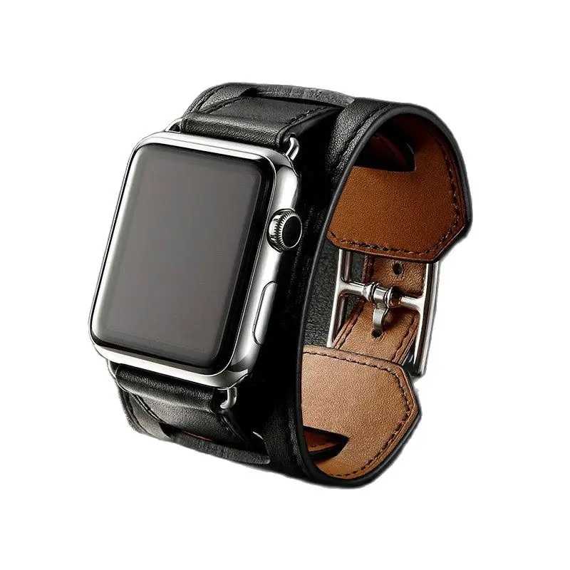 

Genuine Leather band For iwatch 38mm 40mm 42mm 44mm Strap For Apple Watch series 6 5 4 3 2 1 Adjustable Magnetic Wrist Bracelet
