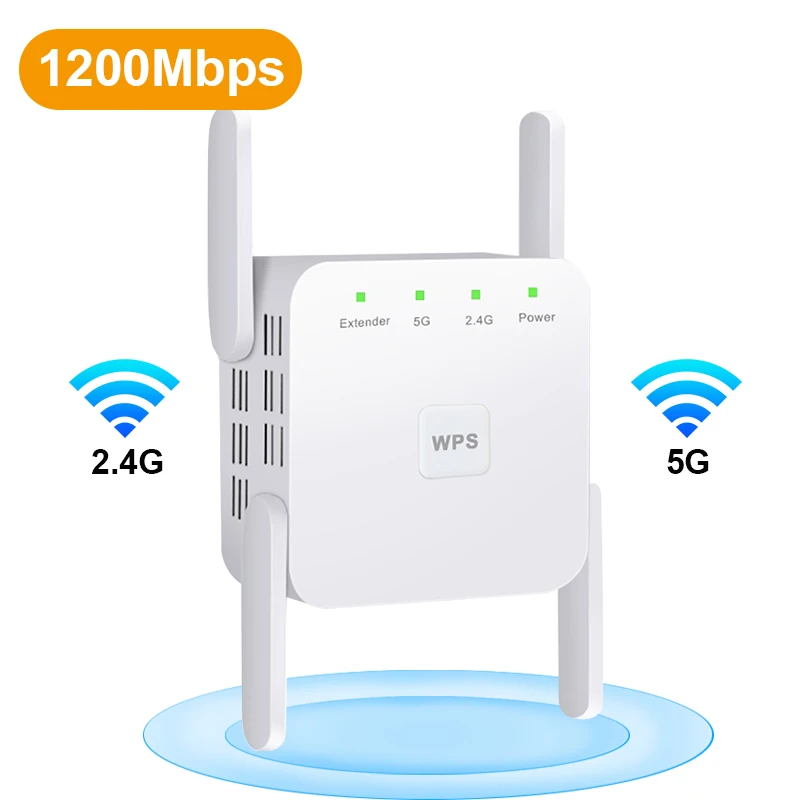 

5G Wireless WiFi Repeater Wi Fi Booster 2.4G 5Ghz Wi-Fi Amplifier 300Mbps 1200 Mbps 5 ghz Signal WiFi Long Range Extender