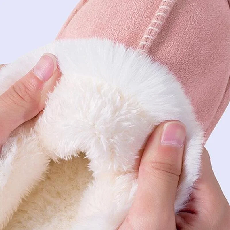

Women Home Slippers Warm Plush Fur Slides for Couple Flock Comfort Indoor Winter Shoes Woman Plus Size Ladies Furry Flip Flops