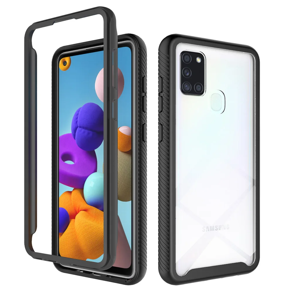 

2 in 1 Anti-drop Phone Case For Samsung Galaxy A32 A72 A52 A42 A41 A31 A21S A51 A71 5G 4G Note S21 20 S20 Ultra Plus FE PC Cover