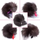 Анальная пробка с хвостом, силиконовая, для женщин, мужчин и пар