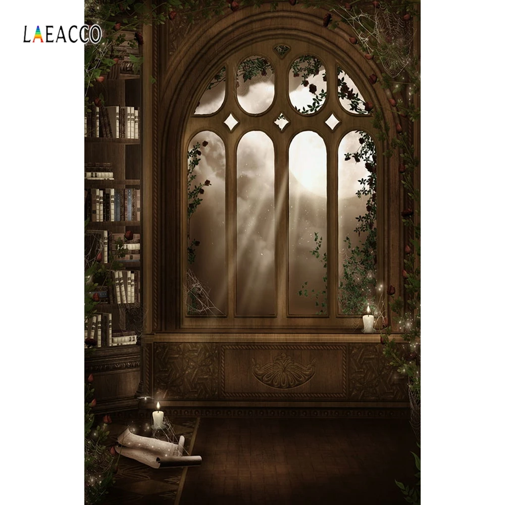 Фотофон Laeacco с изображением старого дворца арки окна фотофоны для Хэллоуина