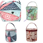 Круглая сумка для хранения вязальной пряжи, сумка-тоут для вязальных спиц, органайзер для пряжи сделай сам, шерстяная корзина, сумка для швейных инструментов