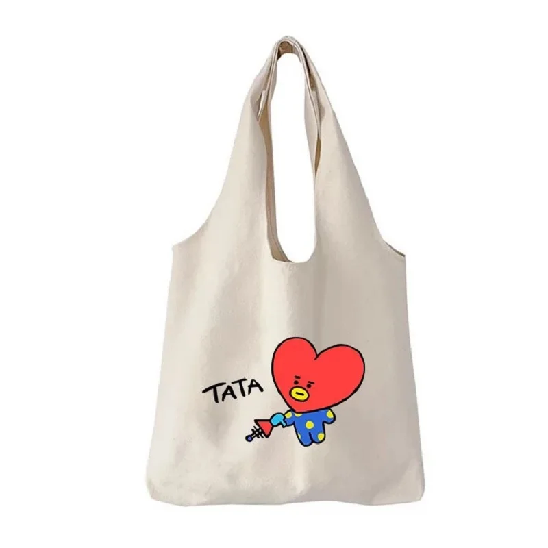 

JCBTSH21Bulletproof Youth Group New cartoon cute one-shoulder canvas bag student school bag large-capacity leisure handbag