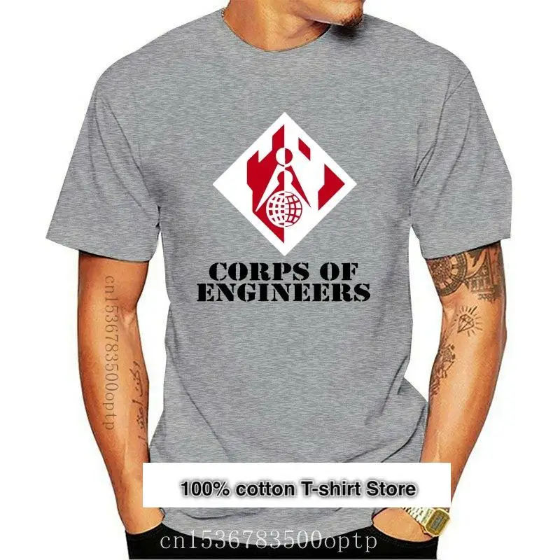 

Camiseta de Ingenieros del Ejército a todo Color para hombres, camisa Harajuku