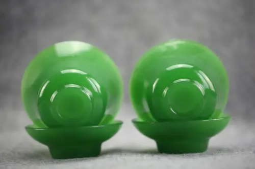 Пара китайских изысканных чайных чашек ручной работы за пределами COMPAR