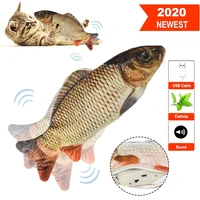 30cm electronic pet cat toy electric usb charging simulation bouncing fish toys for dog cat chewing playing biting supplies dh