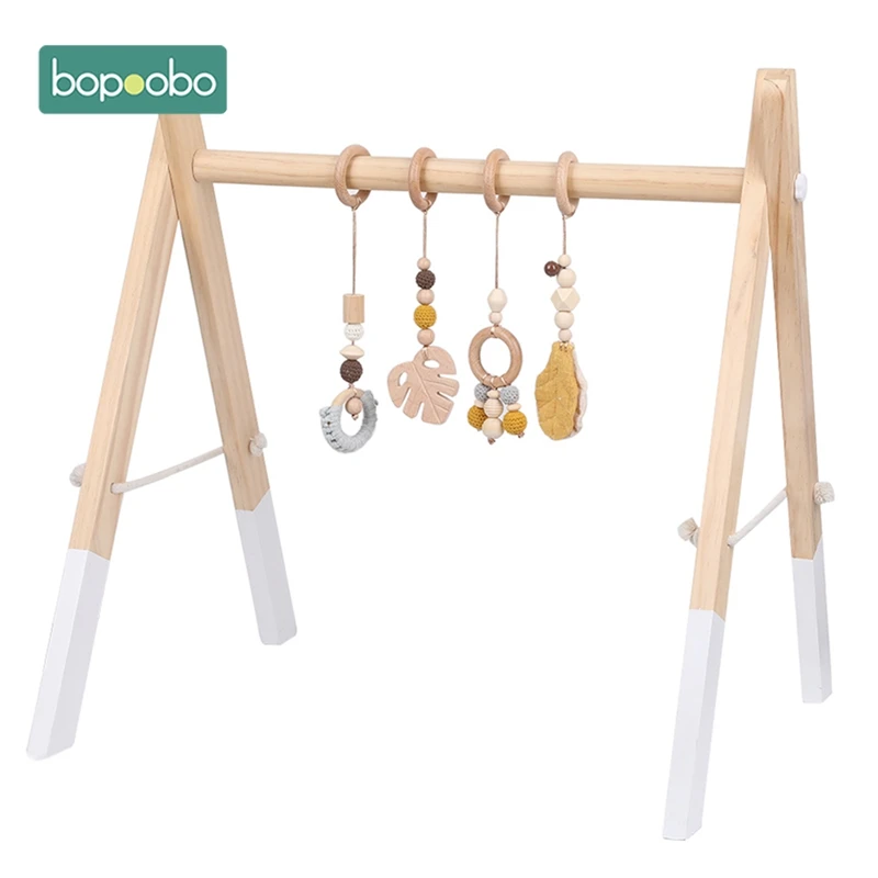 Yellow Leaf Set Bopoobo детская деревянная цепочка жевательный браслет детский мобильный деревянный прорезыватель погремушка для листьев игрушка может жевать BPA Бесплатно Детские Прорезыватели подарки - Цвет: Yellow Leaf Set