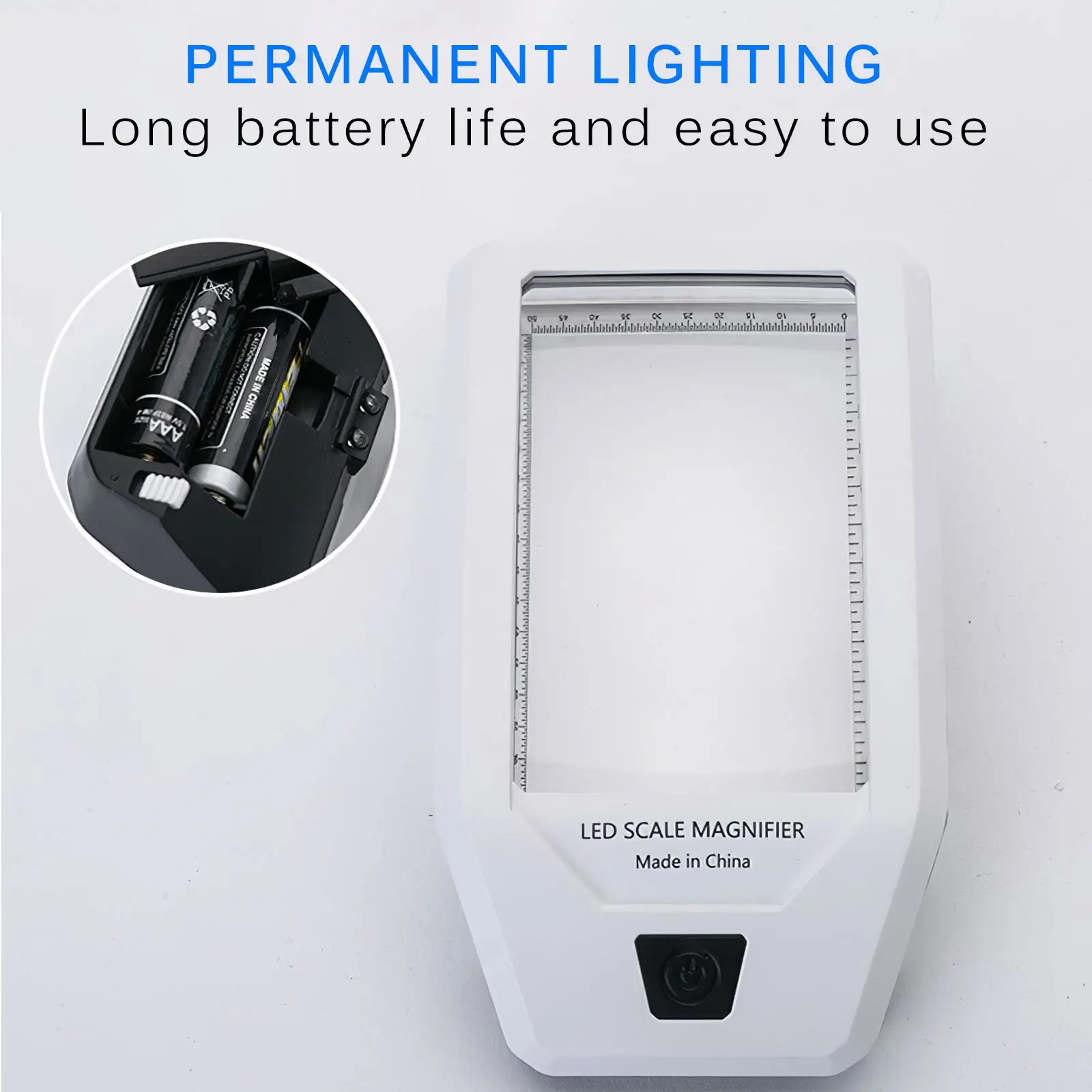 

Magnifying Glass White Acrylic Lighted Magnifier With LED Lamp Currency Detector Lamp 3X Magnifying Glass Currency Detector Lamp