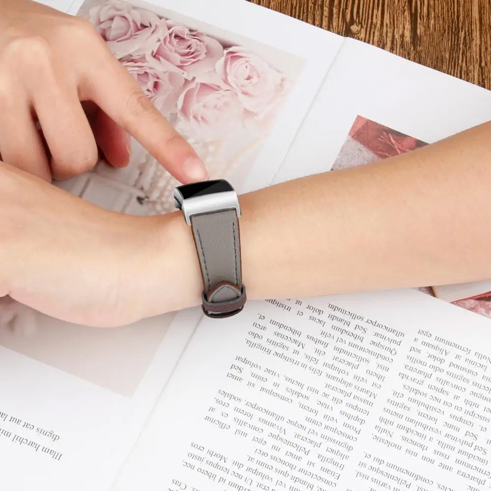 Ремешок для Fitbit Charge 3 сменный кожаный браслет Correa ремешок часов 63007 | Наручные часы