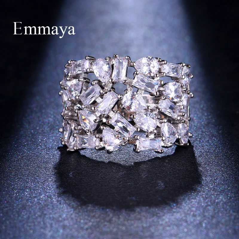 Emmaya AAA кубический циркон геометрический камень Хаоса состояние посеребренное