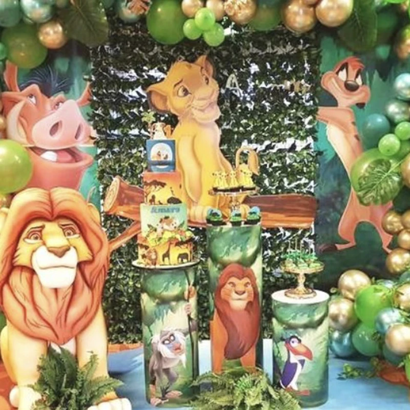 Набор одноразовой посуды Omilut Simba для дня рождения тарелки/чашки/салфетки