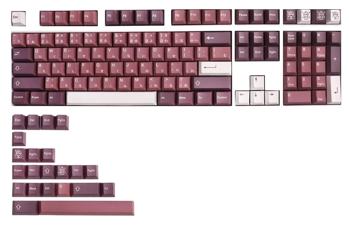 

Mechanical keyboard PBT keys, Cherry Bingsu GMK Keycaps,61/64/84/108