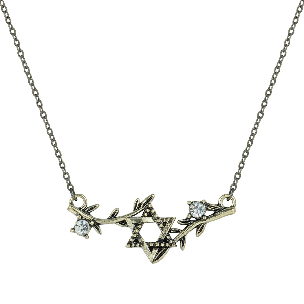 Фото Chereda модное ожерелье с шестиконечной звездой серебряное/золотое кулоном для