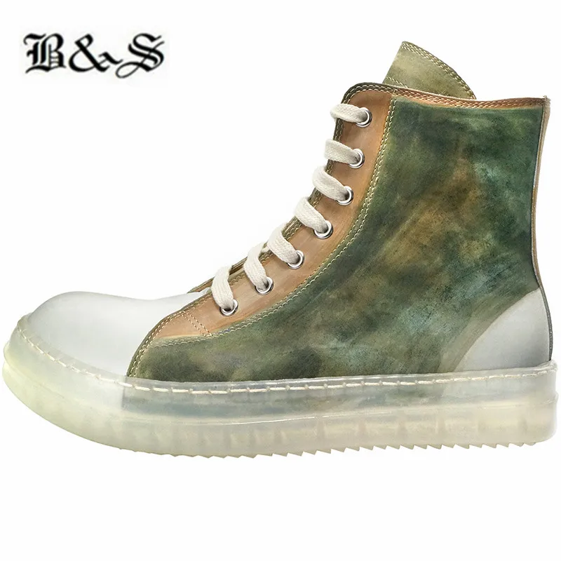 Черные и уличные разноцветные винтажные высокие ботинки ручной работы из