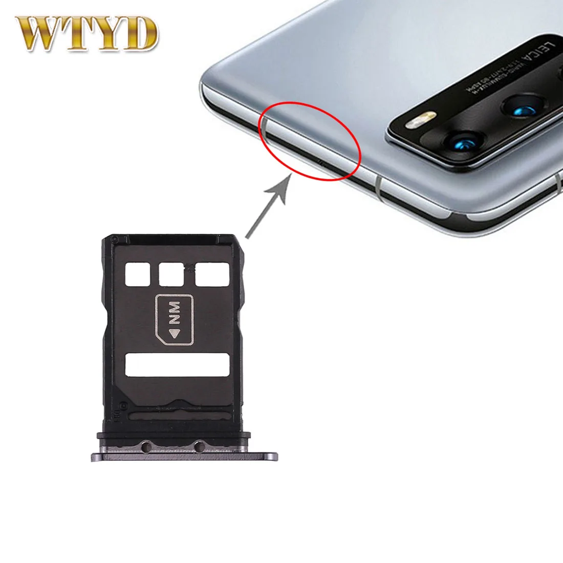 Лоток для SIM карты P40 + лоток карт NM сменная деталь Huawei держатель гибкий кабель