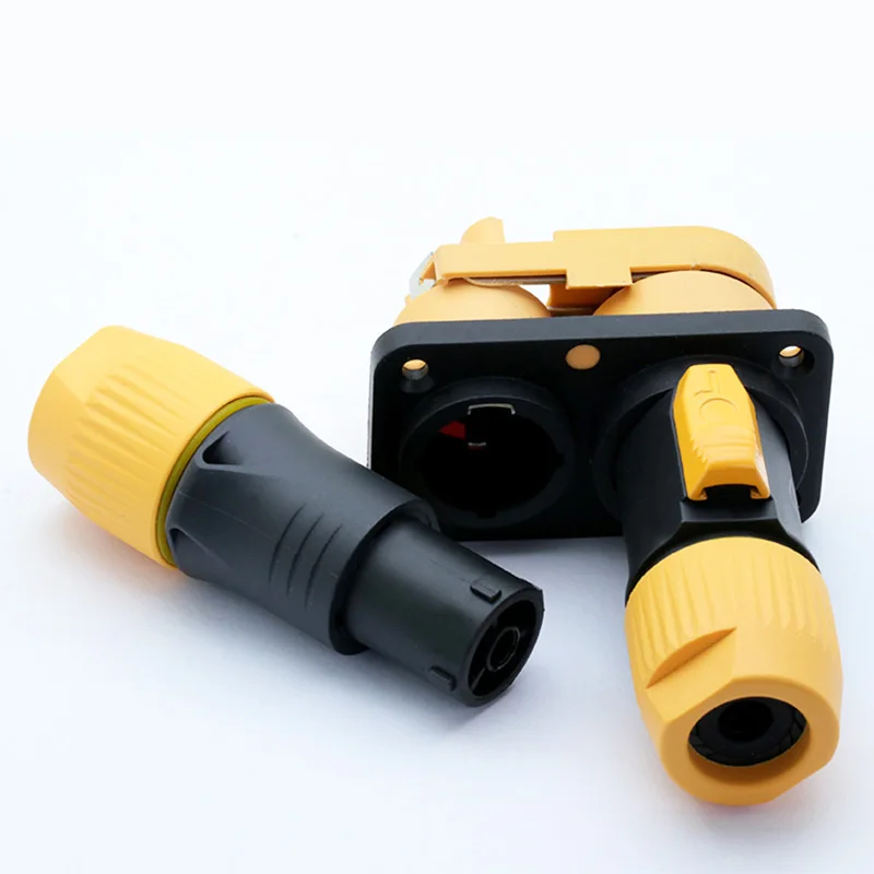 

10Sets PowerCon Waterproof Socket&Plug Connector LED Screen Audio Connector, Input&Output Set 250V 16A Siamese Socket Connector