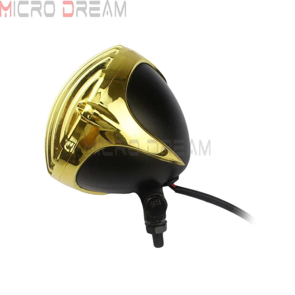 Мотоциклетные латунные зубчатый головной светильник в стиле ретро крышка гриля