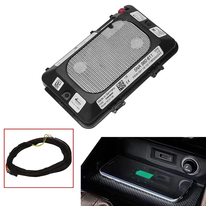 

NEW-Car Wireless Charger Module for Golf 7 7.5 Tiguan CC PASSAT B8 5NA 980 611 B 5NA980611