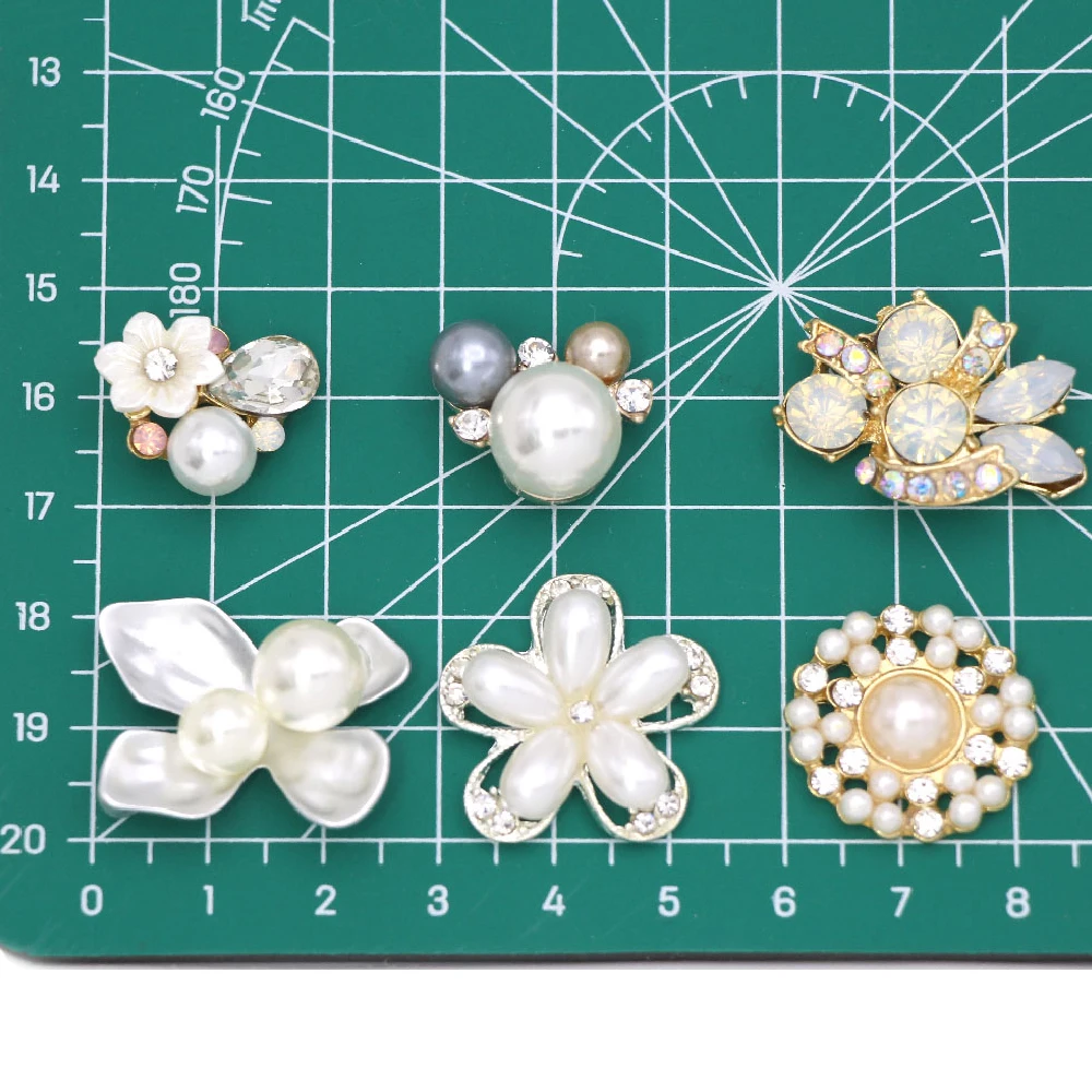 10 шт. Цветочные жемчужины Стразы плоские стразы s пуговицы для одежды жемчужные