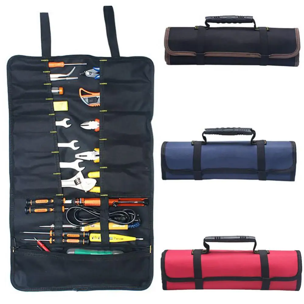 

Portable Oxford Cloth Electrician Repairing Tools Storage Roll Bag Organizer