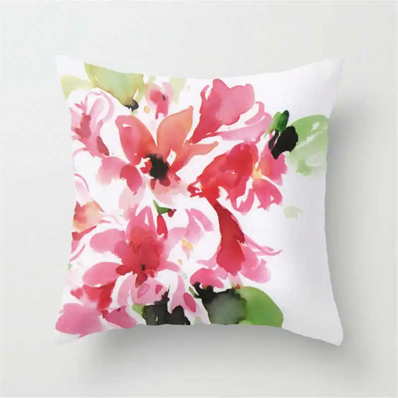 Подушка для дивана с цветком домашний чехол автомобиля полиэстеровый