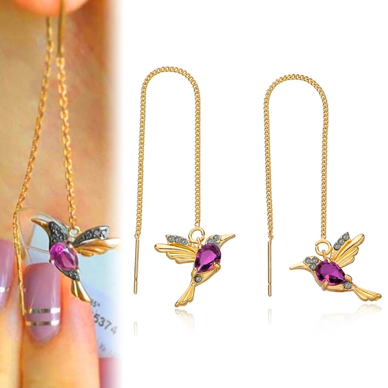 

Personalized Popular Hummingbird Pendant Earrings Women Fashionable Winged Birds Jewelry
