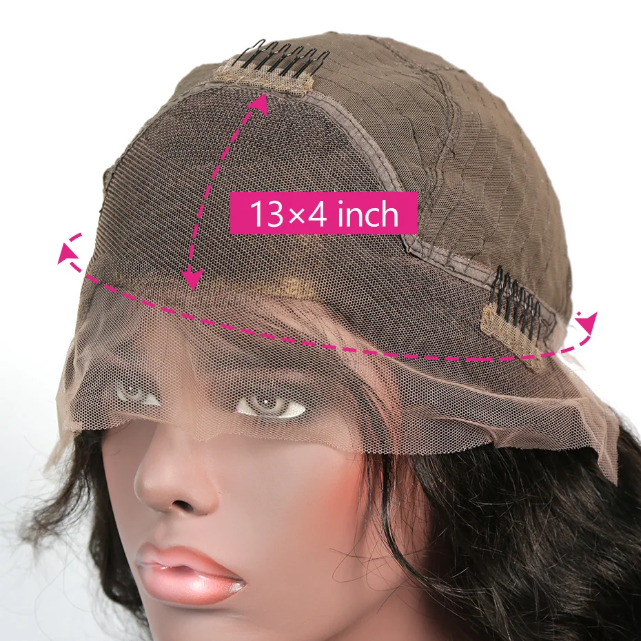 Liweike свободная волна 13*4 Кружева фронта человеческих волос парик бразильский Реми