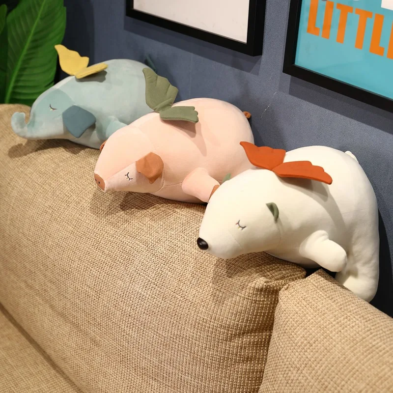 

1pc 23/32/45cm Lovely Polar Bear & Pig & Elephant Plush Dolls Funny Animal Plush Pillow Stuffed Soft Plush Toys for Children