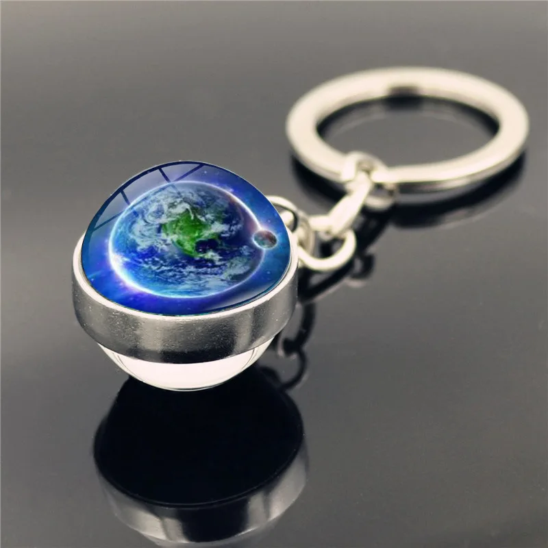 

Planetary, Milky Way, Nebula, Space, Moon, Earth, Sun, Artistic Image Keychain Double-sided Crystal Ball Car Keychain