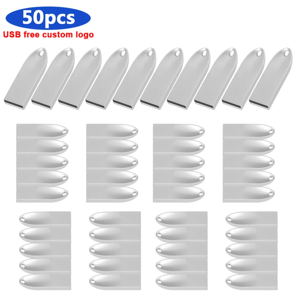 

USB2.0 Flash Drives in bulk thumb drive u disk Metal Pendrive flash Memory Stick pen Drive Real Capacity up to 64GB 50pcs/lot