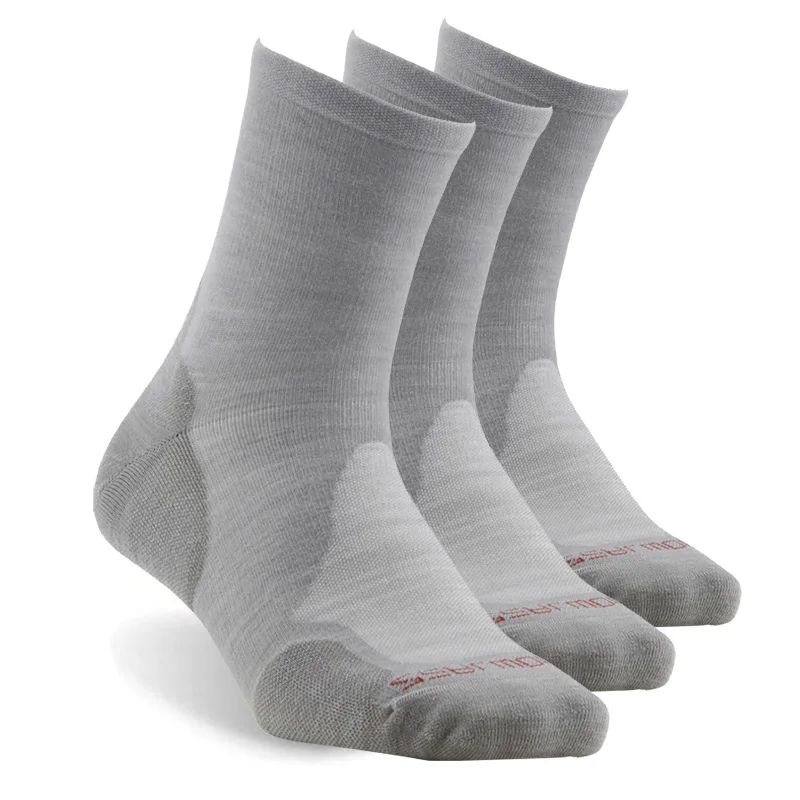 3 pair gray Носки для пеших прогулок, ZEALWOOD унисекс, мериносовая шерсть, спортивные носки на открытом воздухе, подушки, футбольные носки - Цвет: 3 pair gray