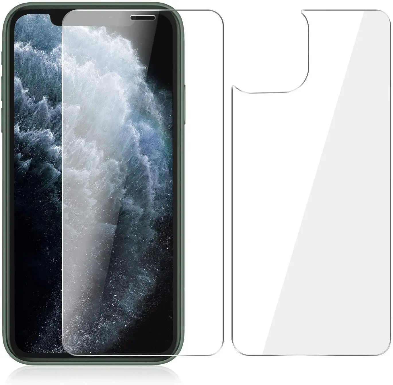 Закаленное стекло 9H 2 в 1 для iPhone 11 Pro Max 11Pro 5 8 6 дюймов защита экрана передняя и