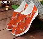 Кроссовки FORUDESIGNS женские сетчатые, удобные, без шнуровки, симпатичные, для детского сада, с принтом докторамедсестры, оранжевыесиниекрасные