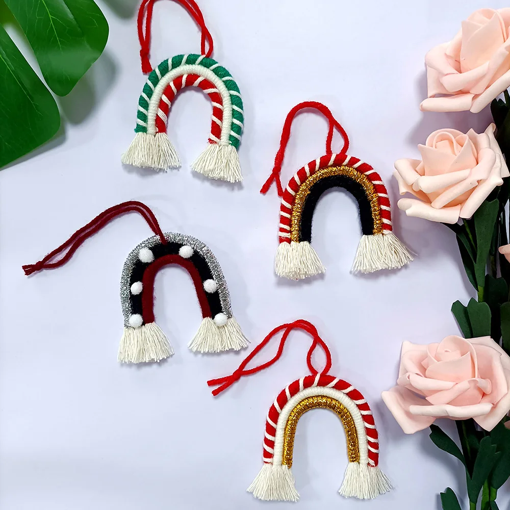 

Rainbow Christmas Pendants Xmas Tree Ornaments Home Hanging Decor Christmas Party New Year Kids Gift