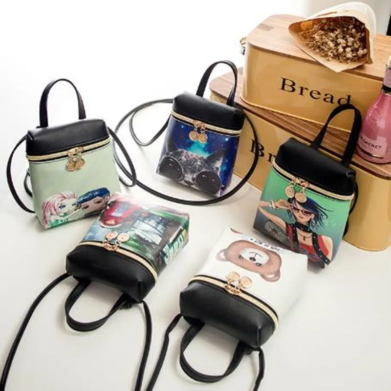 

Новая женская сумка, женская сумка-почтальонка с рисунком из мультфильма, сумки через плечо, милые модные Сумки из искусственной кожи, сумки...