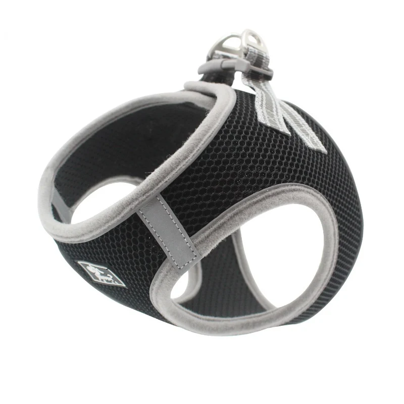 Шлейка поводок для собак светоотражающая Воздухопроницаемая сетчатая шлейка из