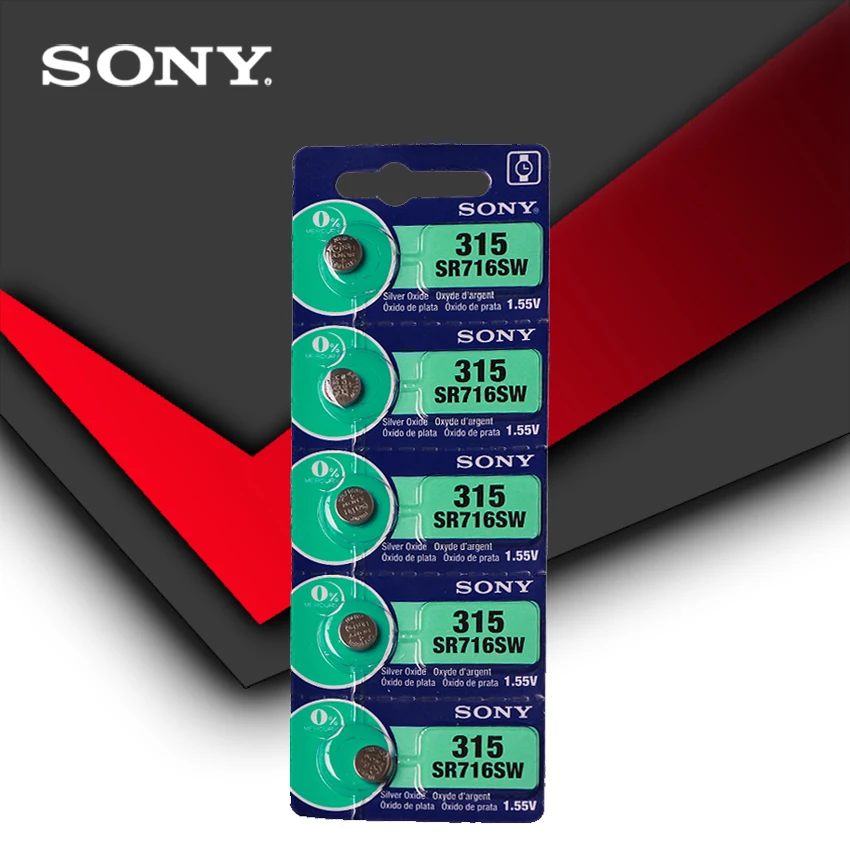 15 шт. Sony 100% оригинал 315 SR716 SR716SW EP2012 D315 батарейки с кнопкой серебряного цвета для